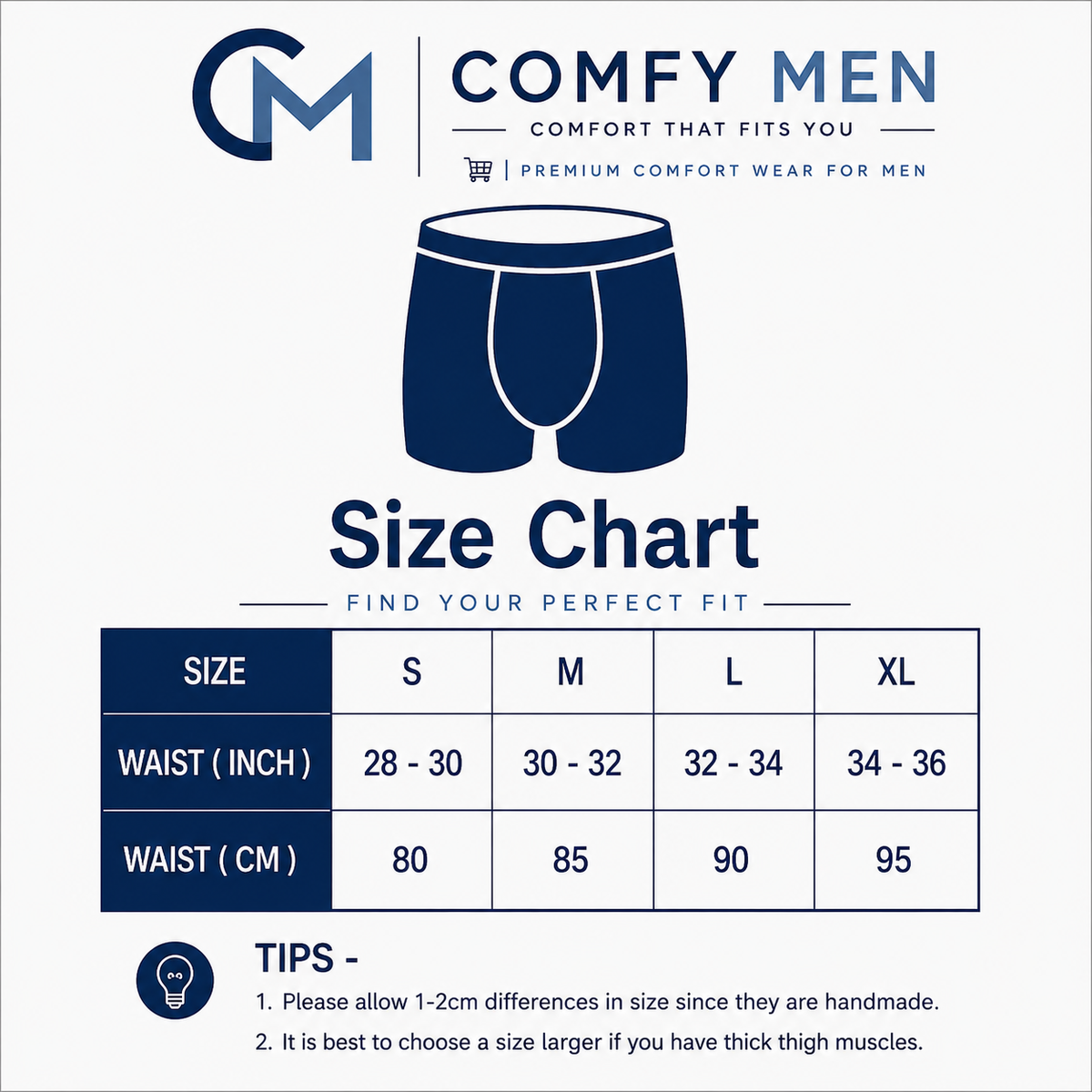 COMFYMEN MICROFIBER MODAL BRIEF BOXER | L-SIZE | PACK OF 4