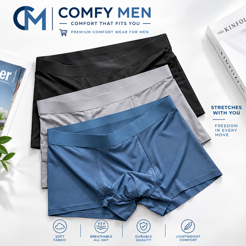 COMFYMEN MICROFIBER MODAL BRIEF BOXER | M-SIZE | PACK OF 4